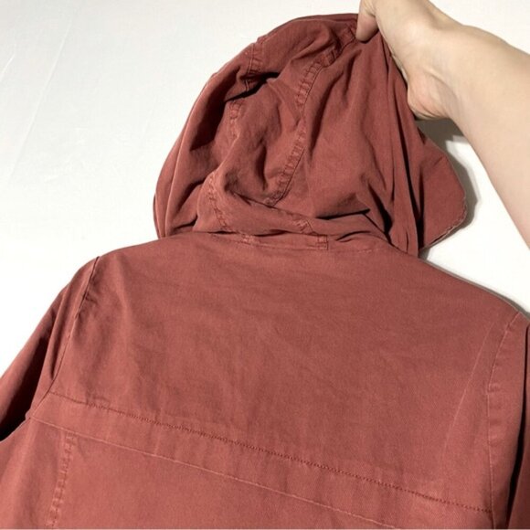 Mavi Rust Red Cotton Anorak Utility Chore Jacket Coat S - Picture 11 of 13